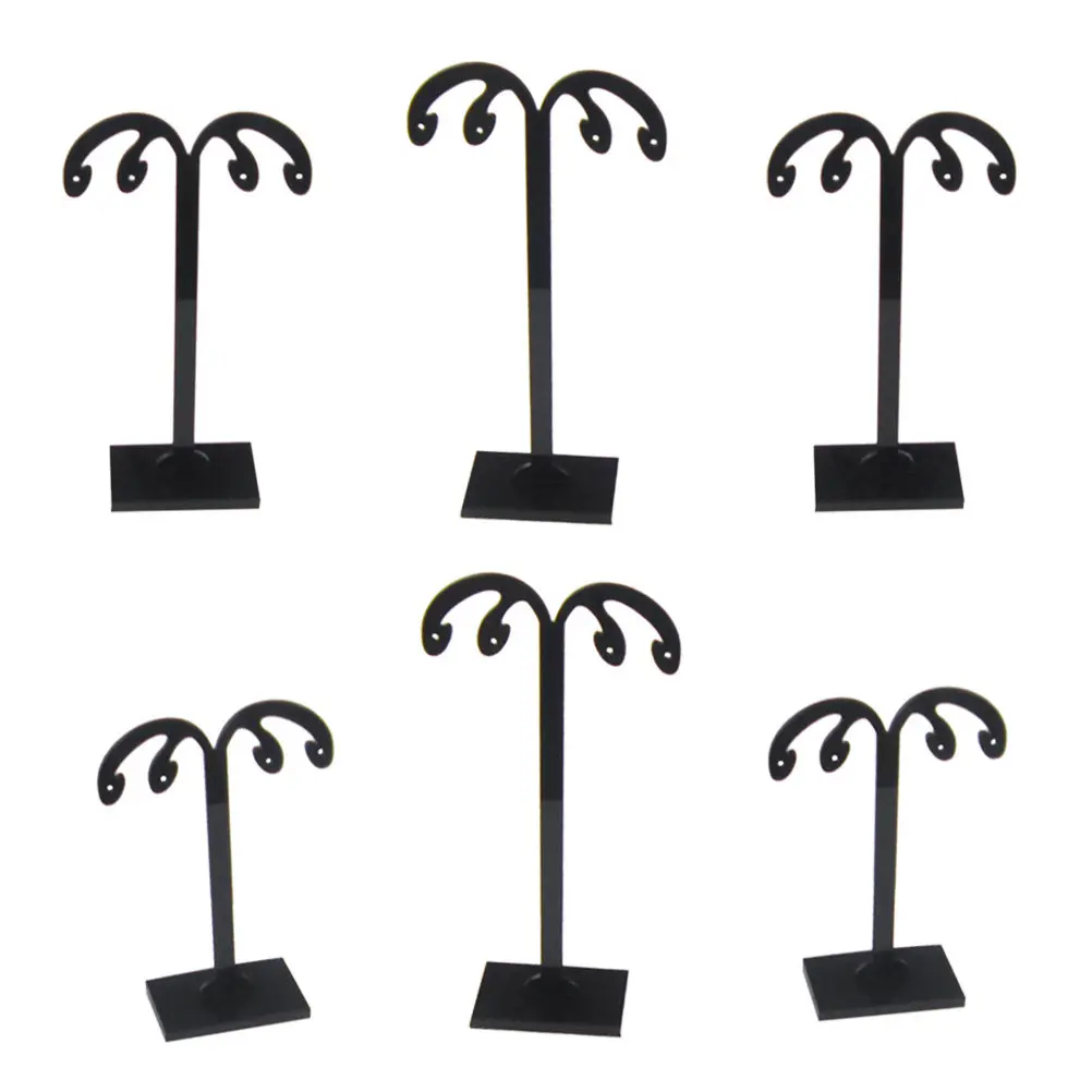 

2 комплекта акриловых подставок для серег и браслетов, органайзер для украшений, устойчивая подставка в деревенском стиле