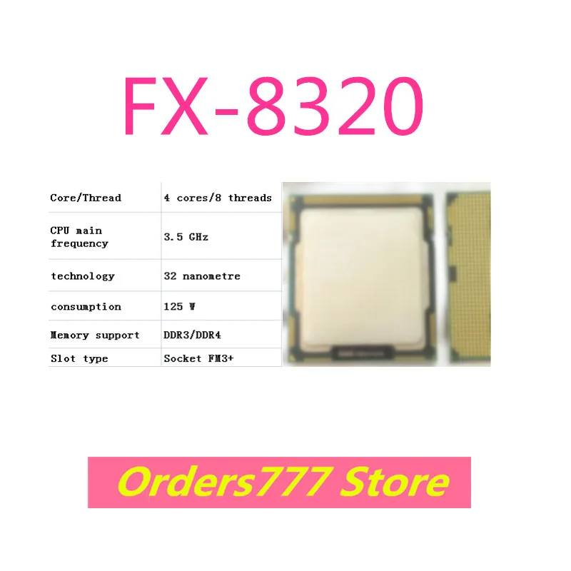 New imported original FX-8320 8320  CPU 8 cores 8 threads  3.5GHz  125W 32nm  DDR3 R4  quality assurance AM3+