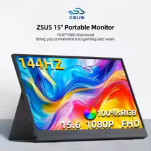 144Hz 15.6" Portable Monitor, Perfect For Gaming And Productivity!