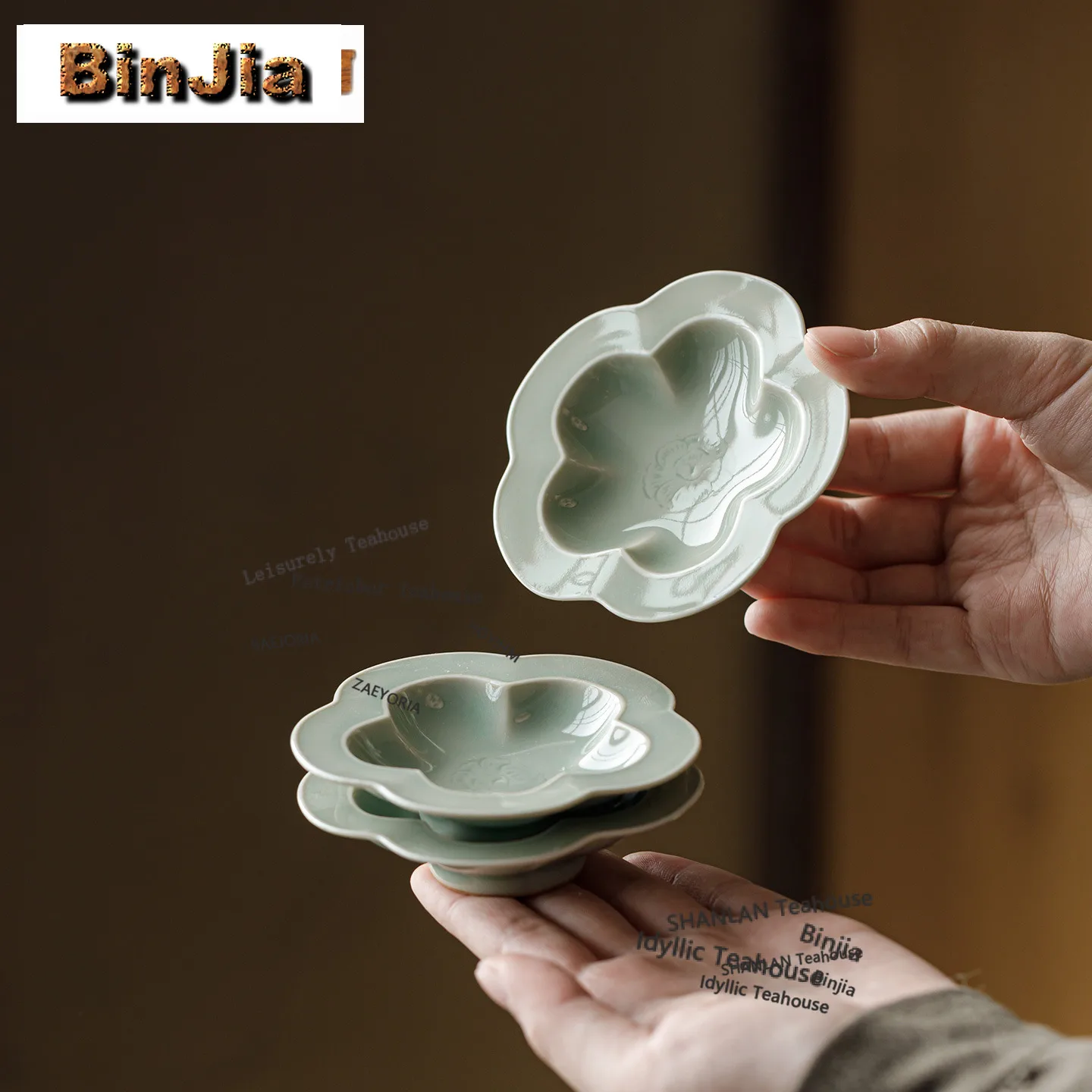 BAEJORIA Banana Moonlight Plum Blossom Coasters Elegant Cup Mat For Coffee Cups Saucer Heat Insulation Placemats Cup Holder Cafe