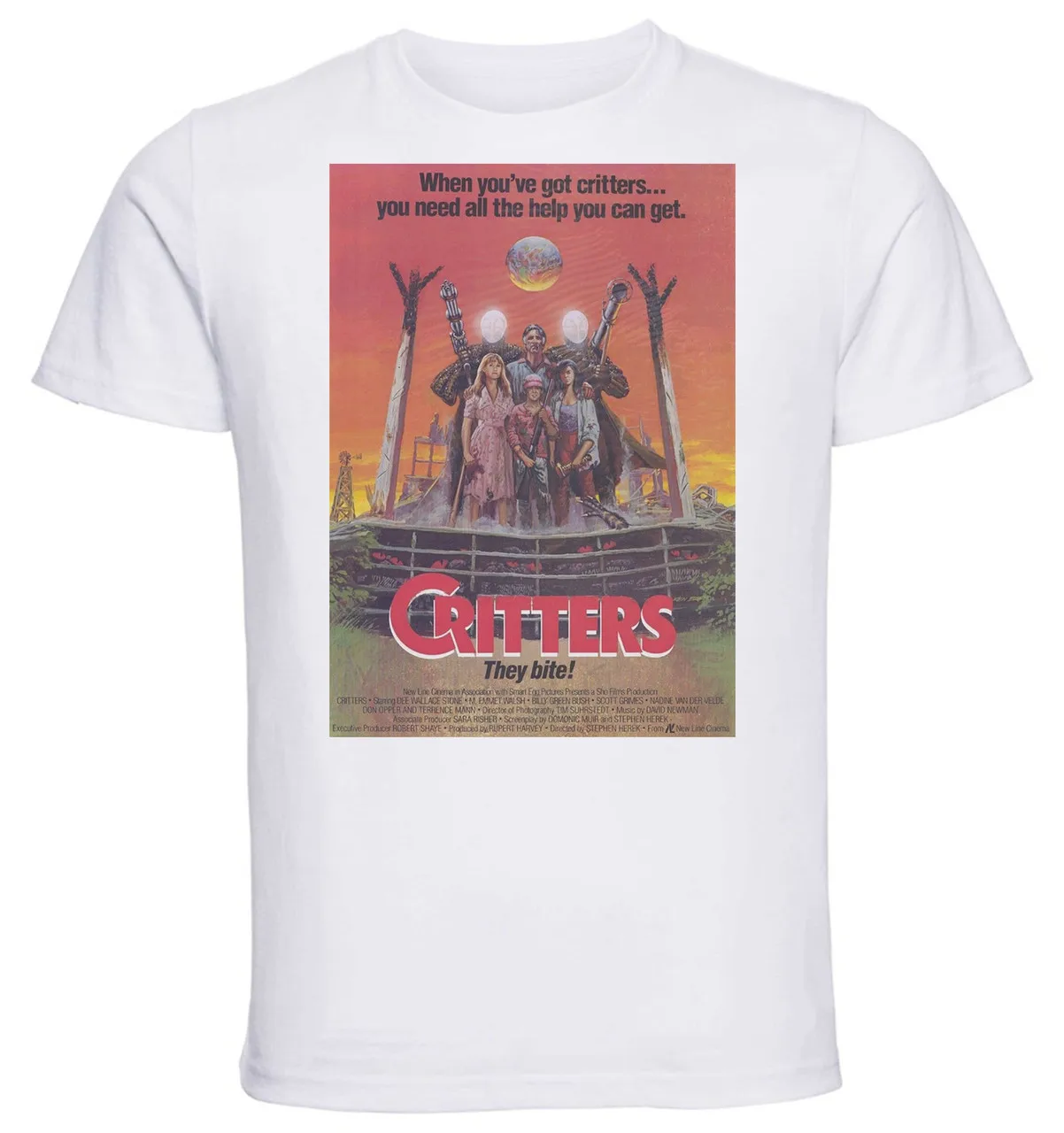 T-shirt Unisex - White - Playbill Film - Critters