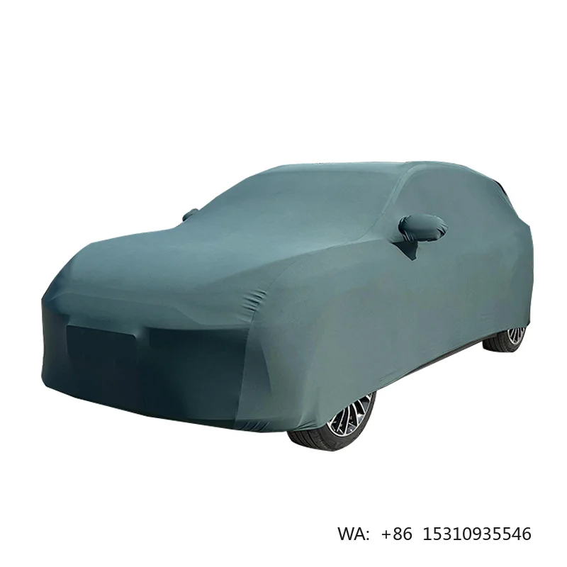 

Customized Size Breathable Soft Stretch Elastic Velvet Spandex Indoor Garage Car Parking Cover UV Protection 99% UV Rejection