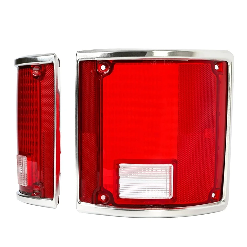 Tail Light Lamp Lens 1Pair Set Taillight 5968329 5968330 For Chevy C10 C20 C30 K10 1973-1991-Boom