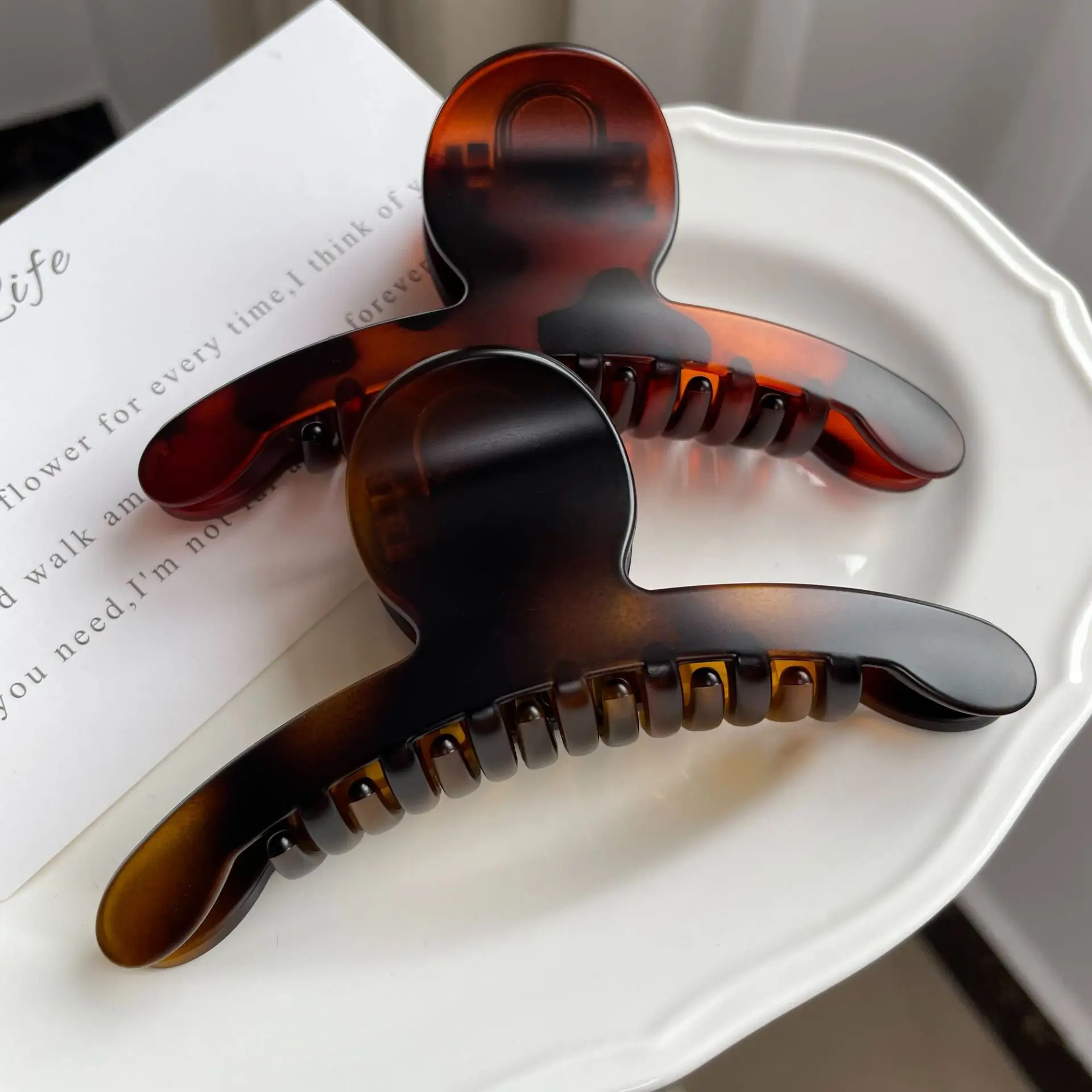 

1 шт. Премиум-заколка-краб 11 см в ретро-стиле для объемных густых волос, для женщин, для хвоста на затылке