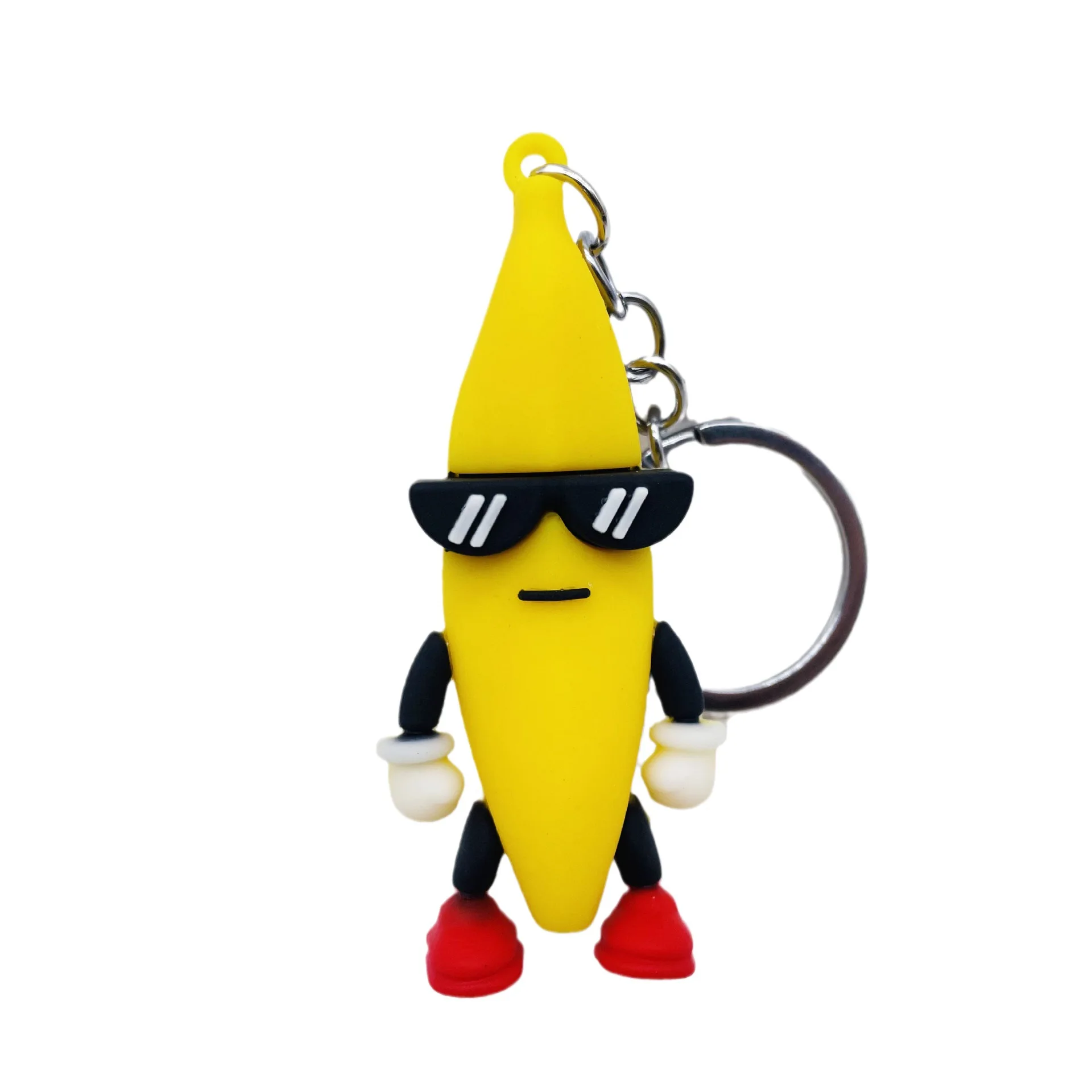 1pc Creative Trendy Cartoon Keychain Cute Banana Keyring Bag Accessory