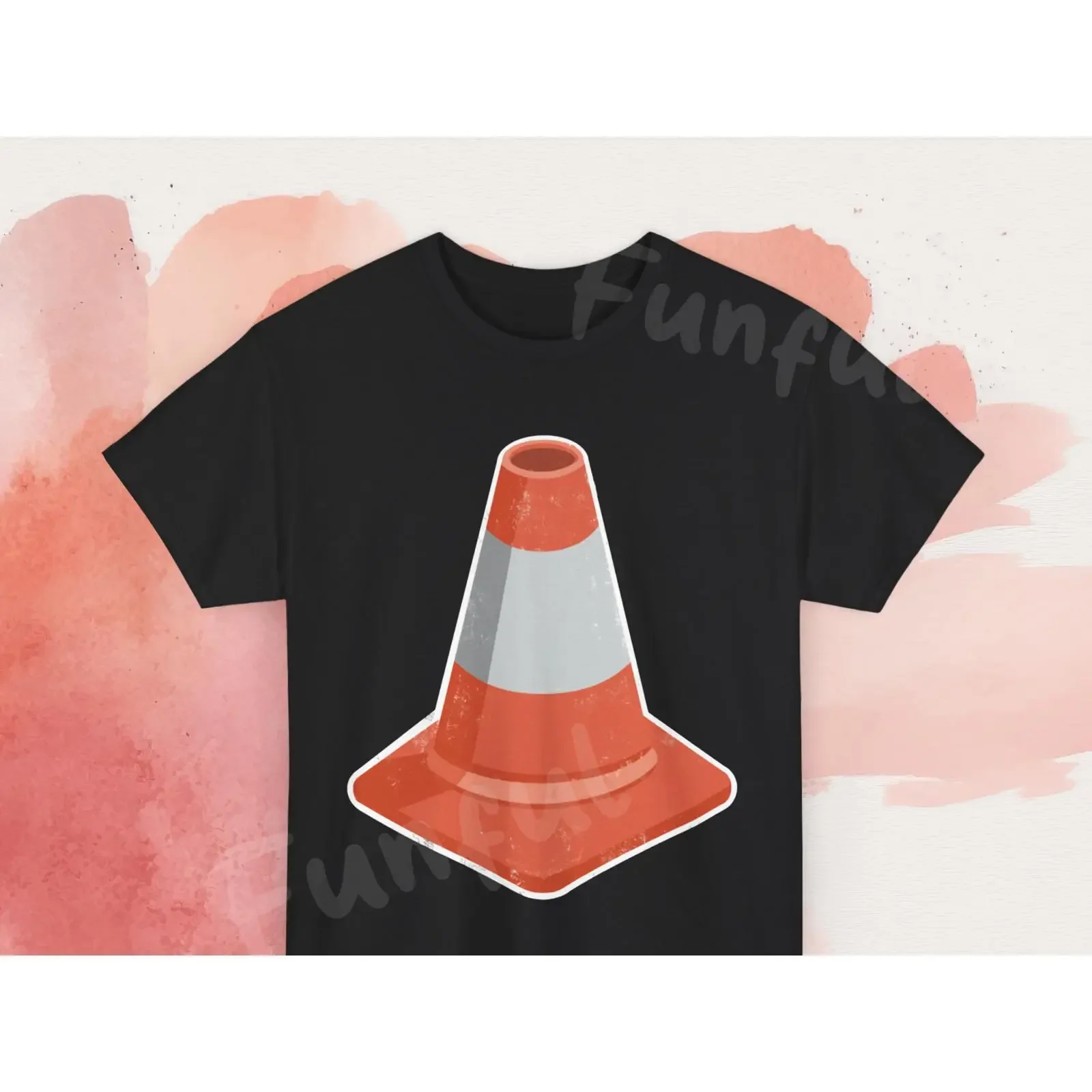 Traffic Cone Fancy Dress Costume T Shirt for Darts Fans vintage Washed Casual Soft homme graphic Comfortable Stretched Slightly
