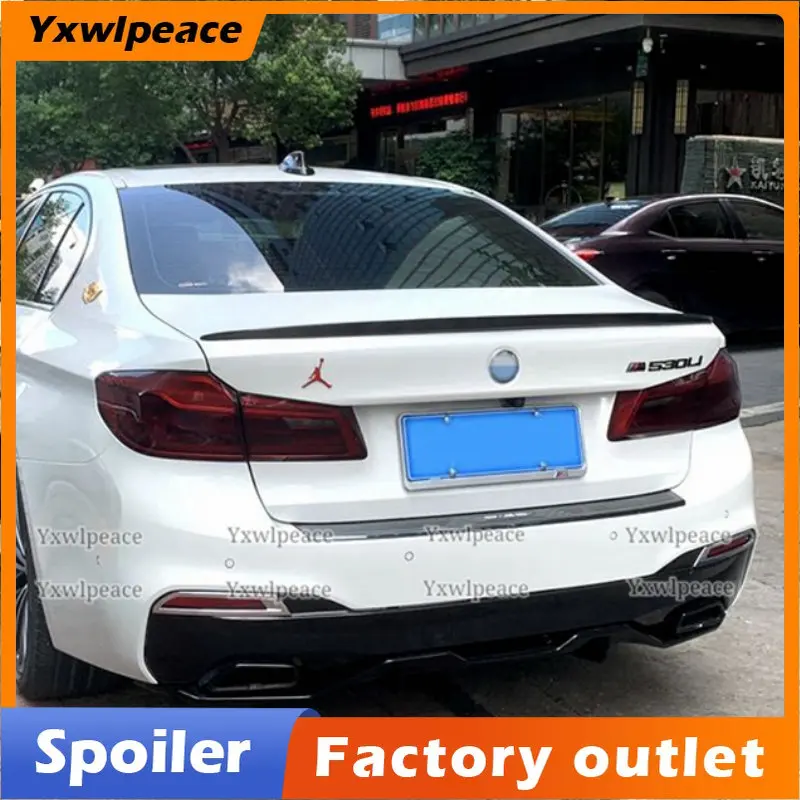 

For BMW G30 5 Series Spoiler 520i 528i 535i 530i 525i M5 2018 19 20 21 2022 ABS Material Car Rear Rear Trunk Lip Spoiler Wing