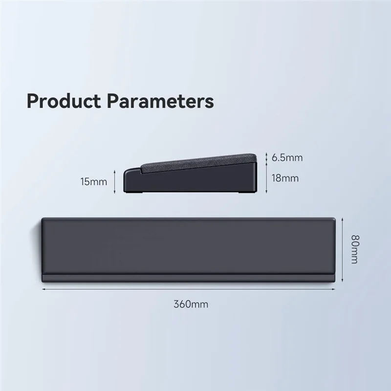 Keyboard Wrist Rest Pad Support With Desktop Partition Storage Case,For Computer Keyboard, Office Durable Easy To Use Black