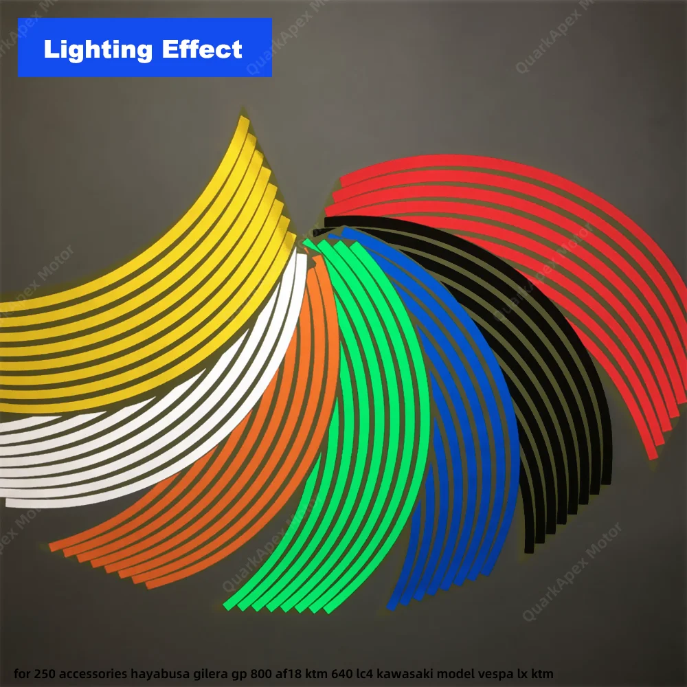 Наклейка на колесо, светоотражающая лента в полоску на обод, наклейки на мотоцикл для 250 аксессуаров hayabusa gilera gp 800 af18 ktm 640 lc4