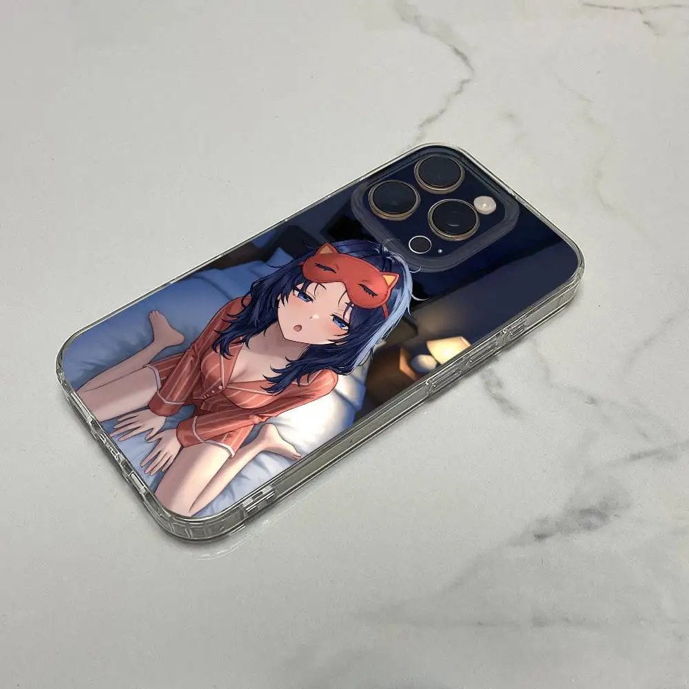 Funda de teléfono Girl Sleepy Mita M-MiSide para iPhone 17,16,15,14,13,12,11 Plus,Pro,Max,Plus,E,SE4,Mini caja transparente