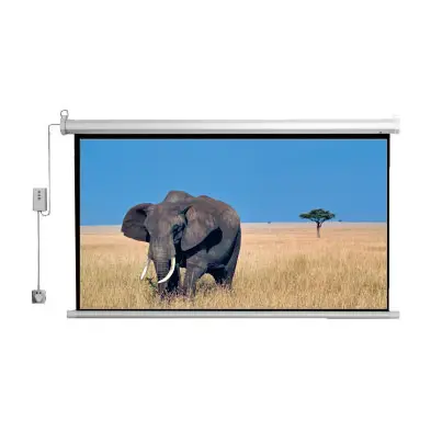 Electric Remote Control Automatic Lifting Projection Curtain Matt White 72 Inch 16:9 Motorized Projector Screen