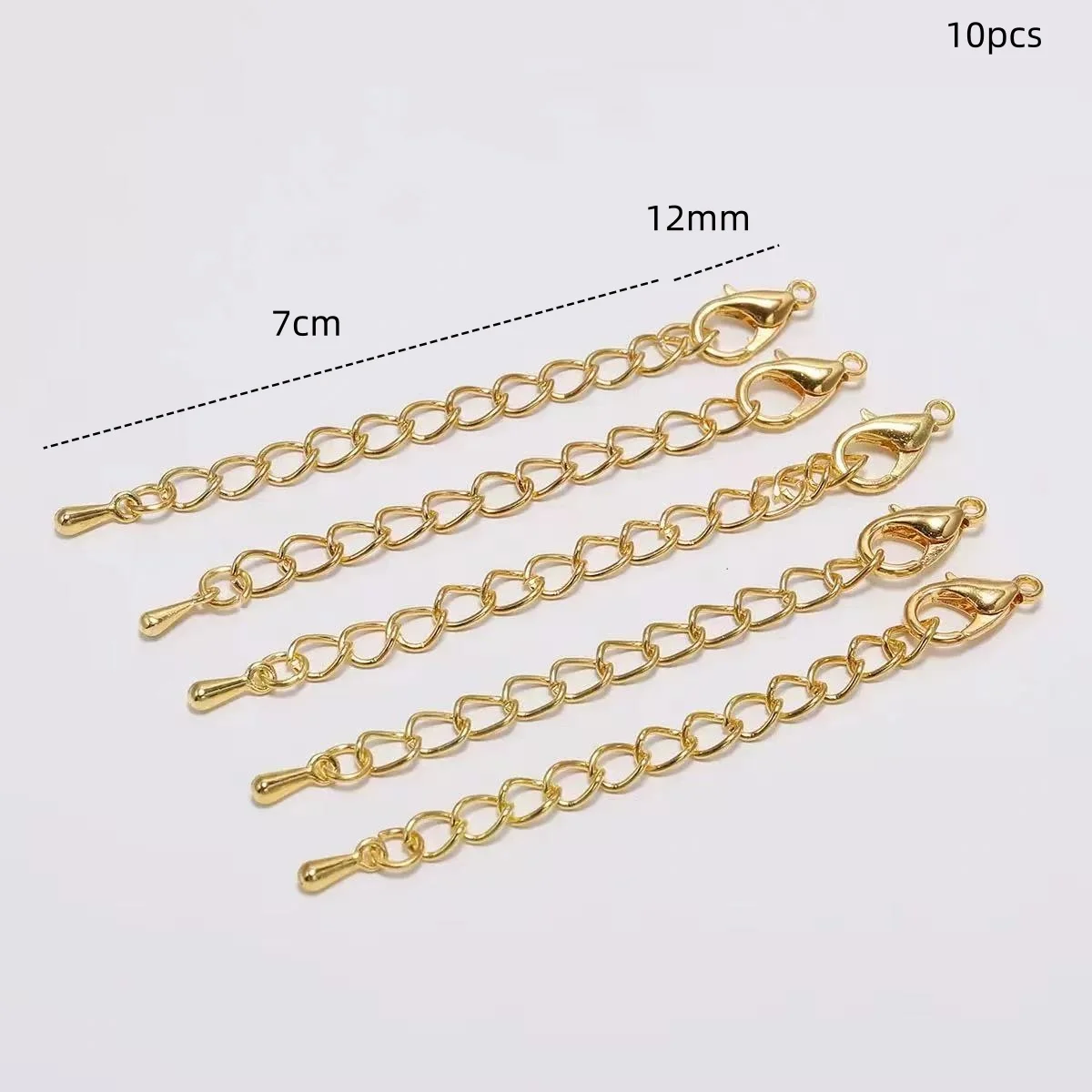 5/10/60/100pcs 9 12 14mm Zinc Alloy Lobster Clasps Multi Sizes for DIY Handmade Jewelry Necklace Bracelet Making Accessories image 5