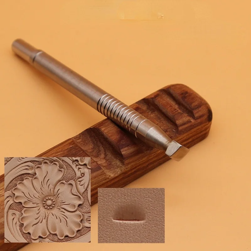 Leather Carving Printing Tool Set Edge Knocking Vegetable Tanned Leather Craft Printer 4pcs/set