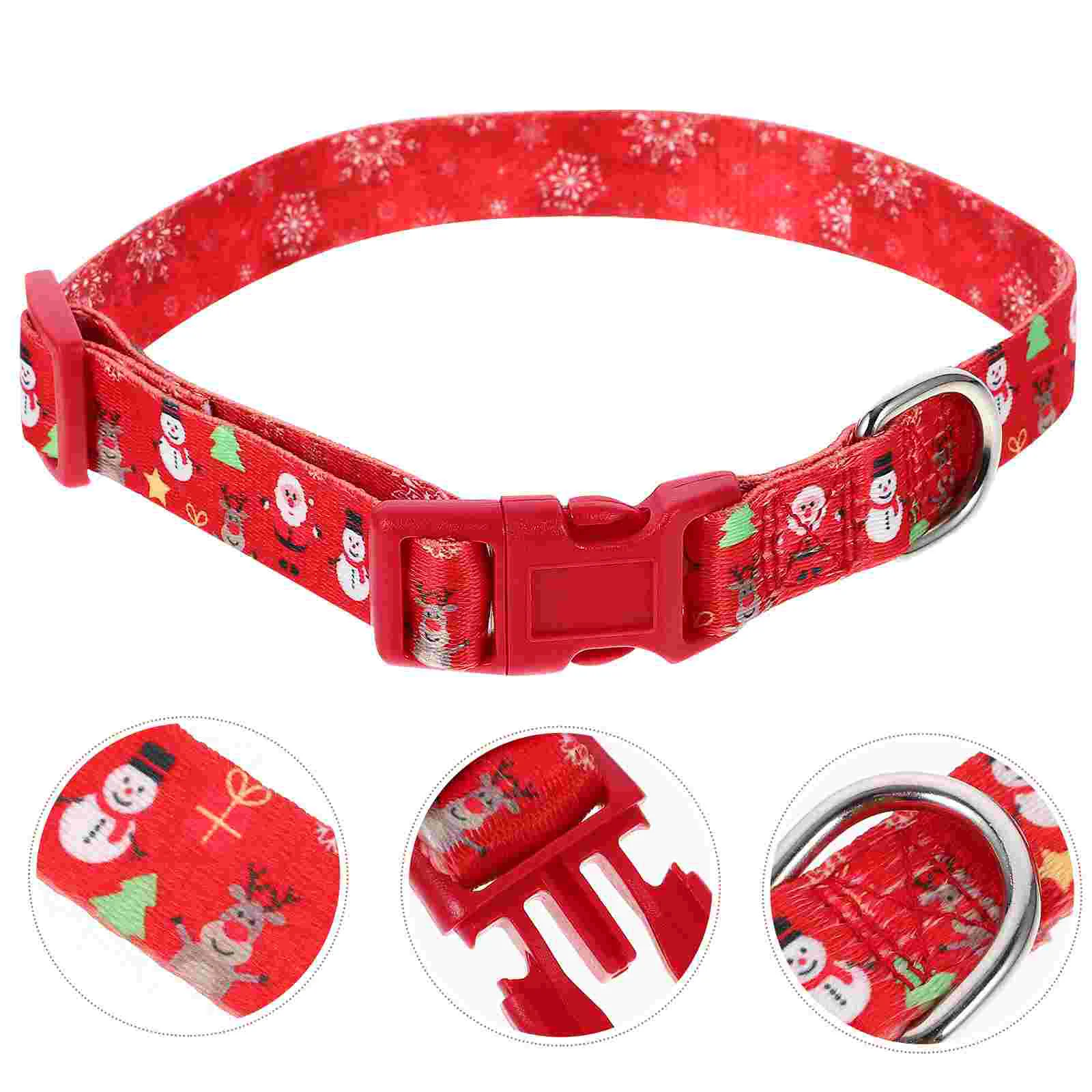 Santa Claus Costume Soft and Comfortable Collar Dogs Small Pet Decor Bow Tie Holiday Collars Cartoon Adjustable Xmas