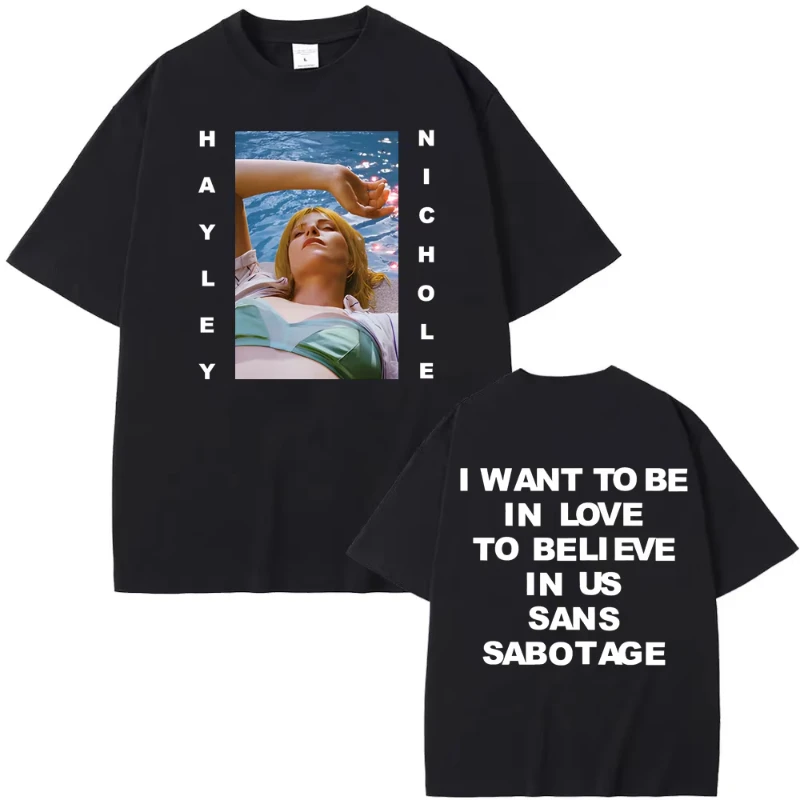 هايلي ويليامز تي شيرت 2025 الصيف روك كم ملابس قطنية كبيرة الحجم رقبة مستديرة بلايز عالية الجودة لكل من الرجال والنساء