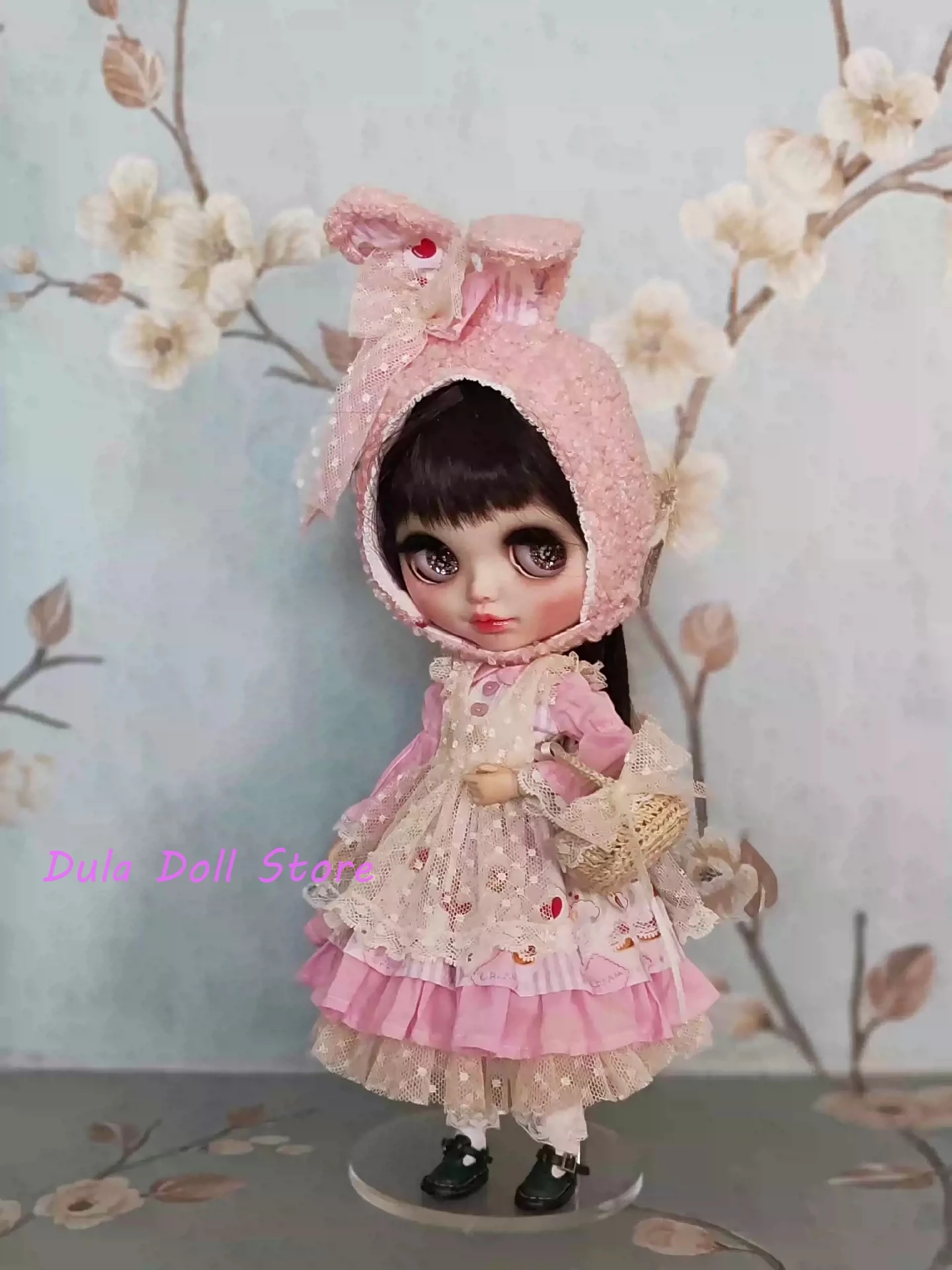 

Одежда для куклы Dula, комплект розового кролика для пикника Blythe ob24 ob22 Azone Licca ICY jerfish 1/6, аксессуары для кукол Bjd