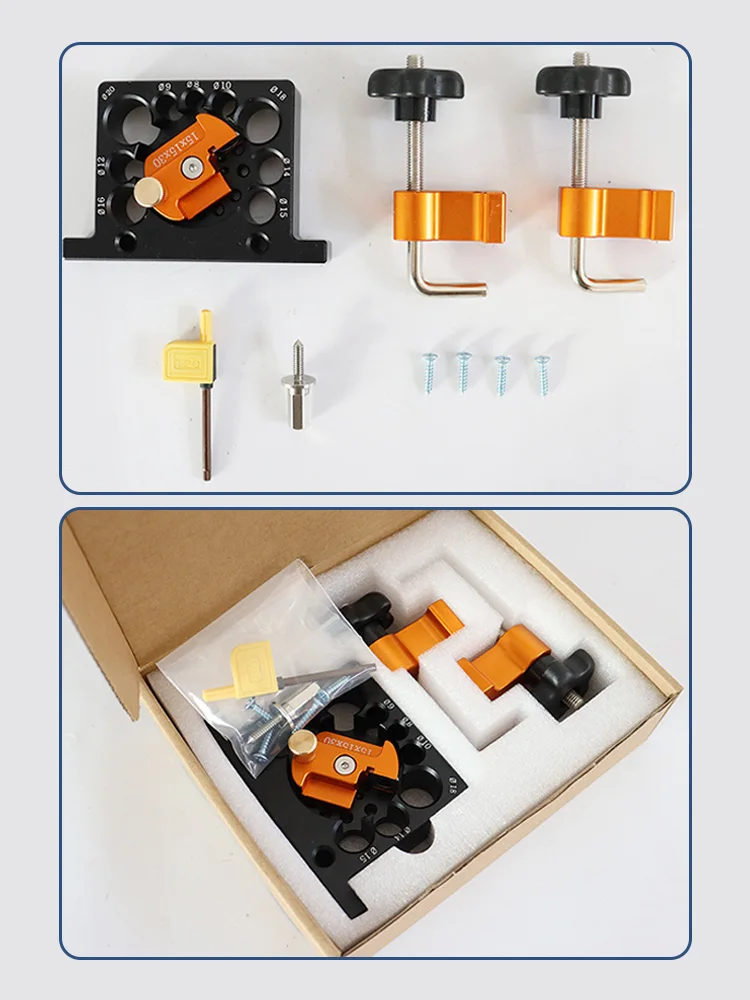 Imagem -06 - Carpintaria Ajustável Dowel Maker Jig Autocentramento Vertical Doweling Guia de Broca para Localizador Furador Carpinteiro Buracos