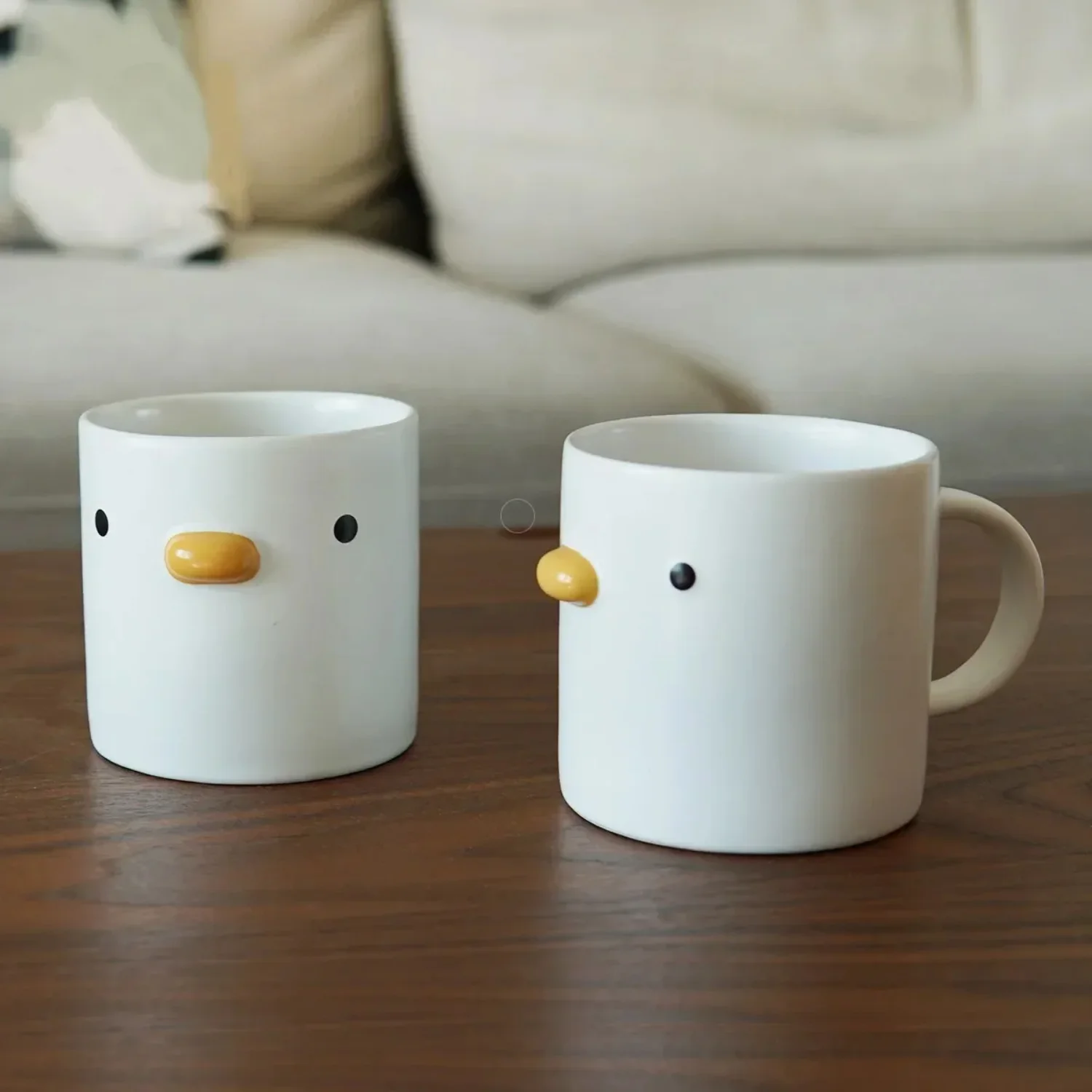 400ml Mug Ceramic Chick Coffee Mug Microwave Safe Ceramic Milk Mug Handgrip Office Teacup Cup Kitchen Party Drinking Tools