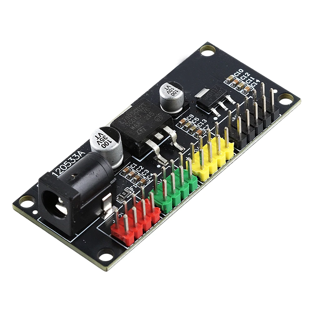 DC-DC Step Down Power Module DC 12V to DC 3.3V 5V 12V Triple Output with Short Circuit Protection Power Light Power Converter
