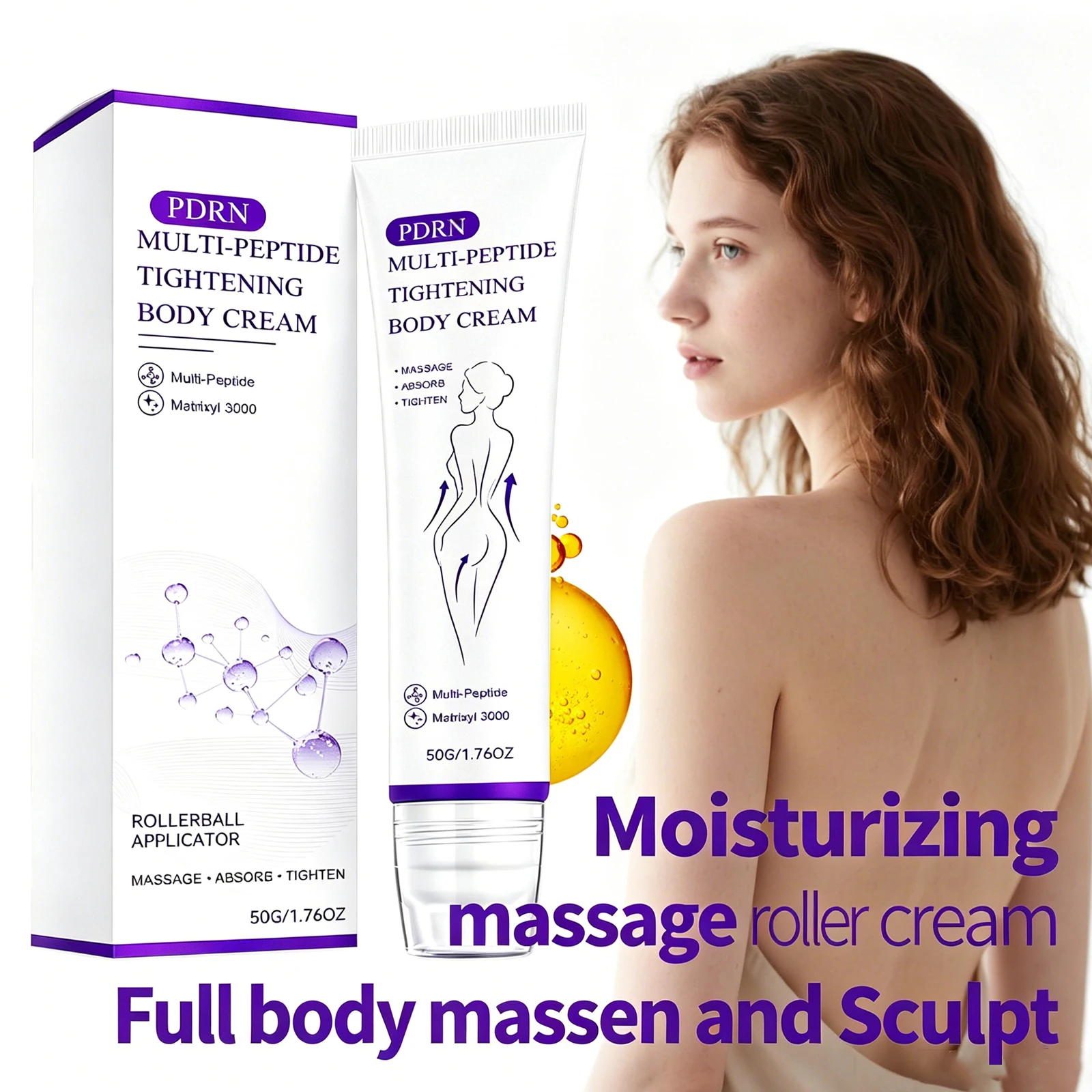 Moisturizing Massage Roller Cream Hydrate Skin Relieve Dryness Neck All Body Massage Roller Design Tighten and Sculpt Skin Care