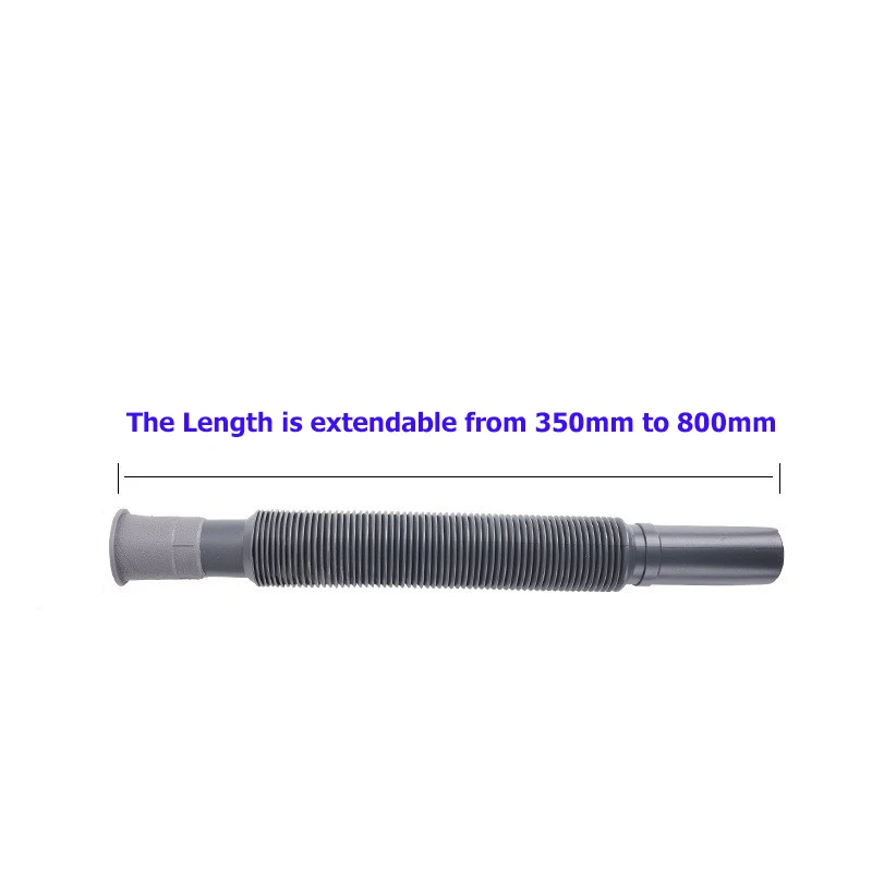 800mm Collapsible Flexible Waste Pipe Expandable Drain Water Hose Can Be Reconnected  For Caravan Motorhome Camper Van