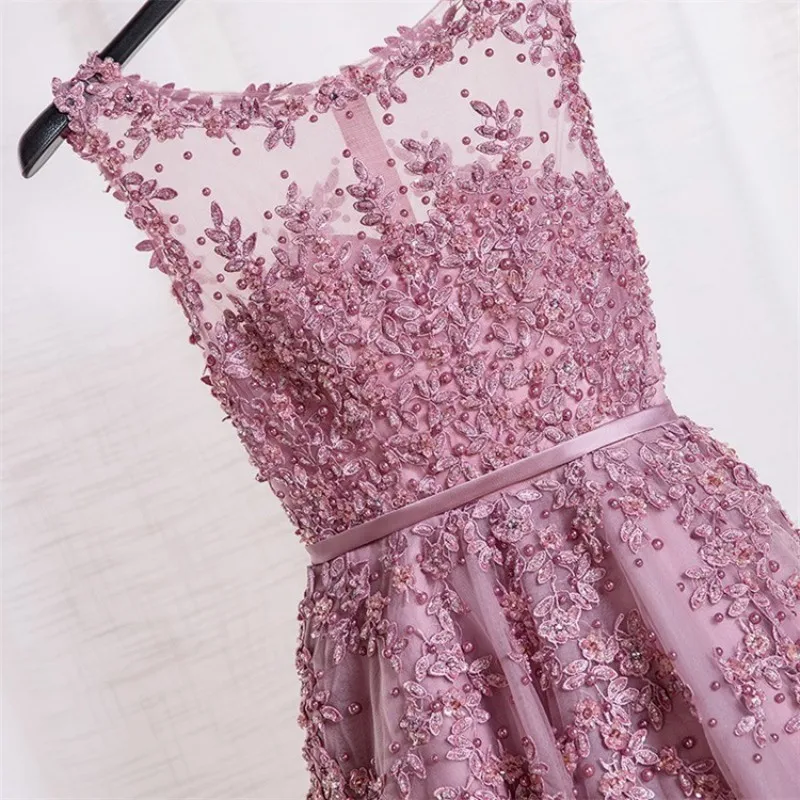 SWS-A-592#Evening Dress Short Party Prom Bean Paste Pink Wine Red Green Dark Blue Gray Cheap Wholesale Pearl Decoration GirlS