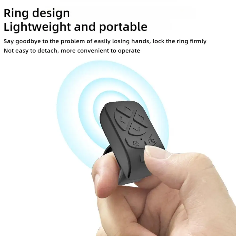 For TikTok Bluetooth Remote Control Fingertip Selfie Video Controller Automatic Page Turner Browsing For Mobile Phone