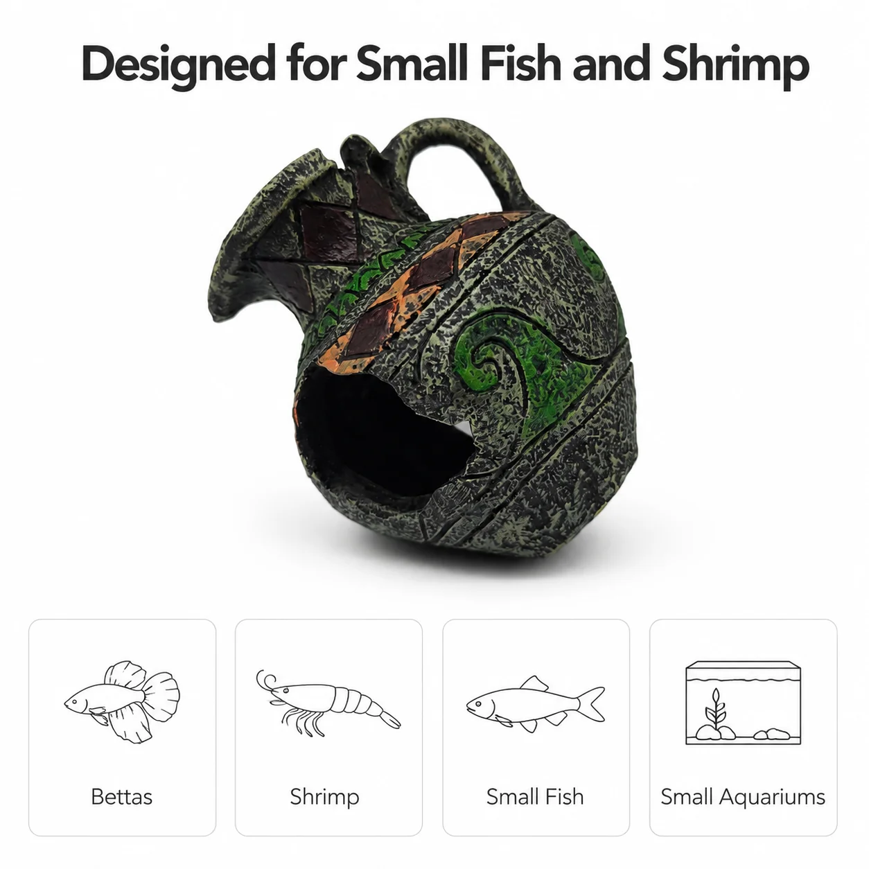 Ornamento de Resina para Aquár - Aquarium Fish Hideout avaliação e preço