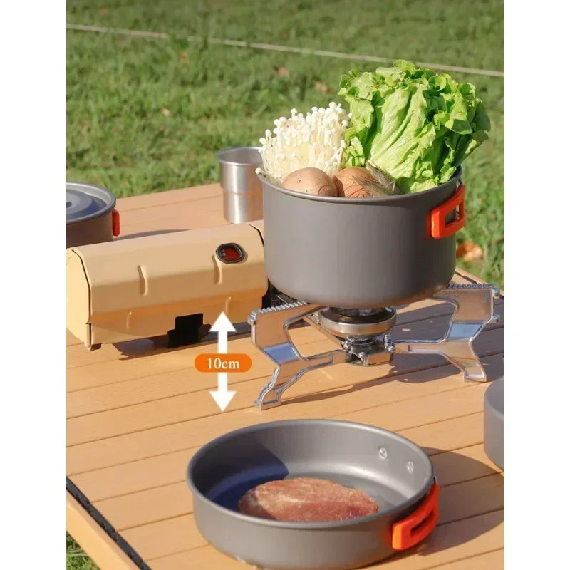 Réchaud à gaz de camping portable pliant, cuisinière à cassette, Eva à gaz, système de chauffage, randonnée en plein air, barbecue, voyage, cuisson, gril, 2600W