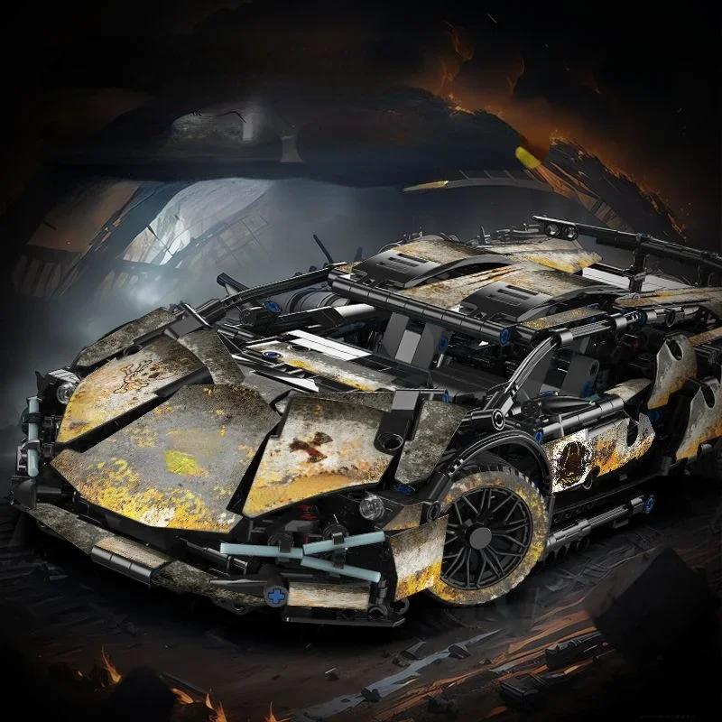 Décennie s de construction de voiture de sport de course technique, jouet de voiture en brique à assembler, Roadster, cadeau pour garçon, WW2, 1:14