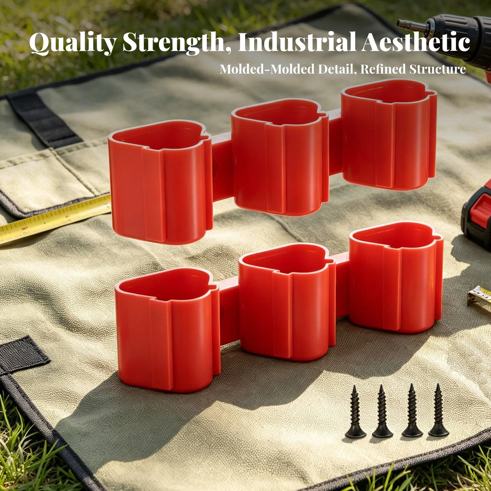 Tool Battery Holder with Screws Secure Power Tool Battery Dock Organizer Slim Storage Robust for DIY Enthusiasts