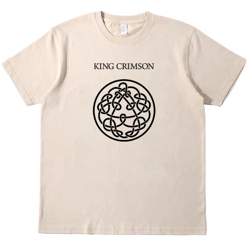 King Crimson Art Rock Band Vintage Vintage Print Fashion T-Shirt Hip Hop Streetwear Men\'s Women\'s Swag Cotton T-Shirt Harajuku