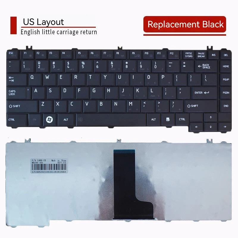 Laptop Keyboard for Toshiba Satellite L600 C600 C600D L600D L630 L640 L700 L730 L645 C640 L740 US