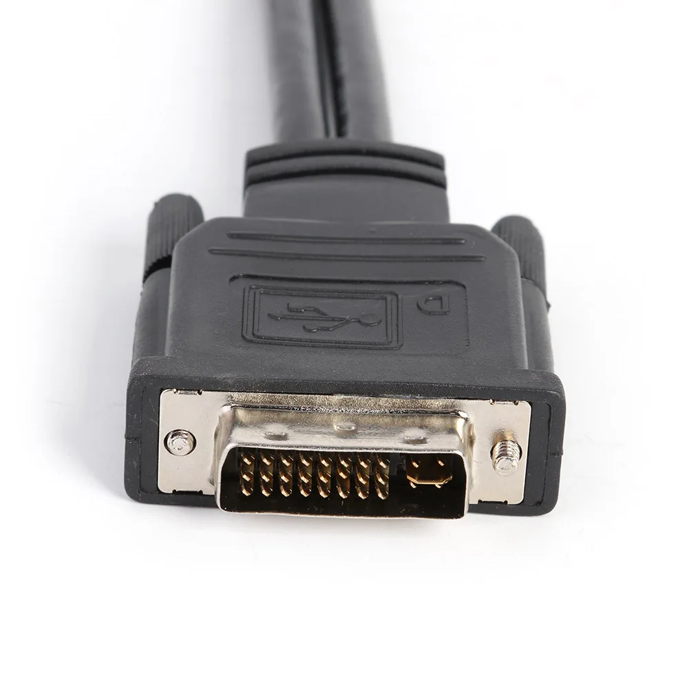 DVI-I 24+5 Pin Male to 2 Dual VGA 15Pin Female Monitor Adapter Splitter Cable Signal Transmission Direction Irreversible for PC