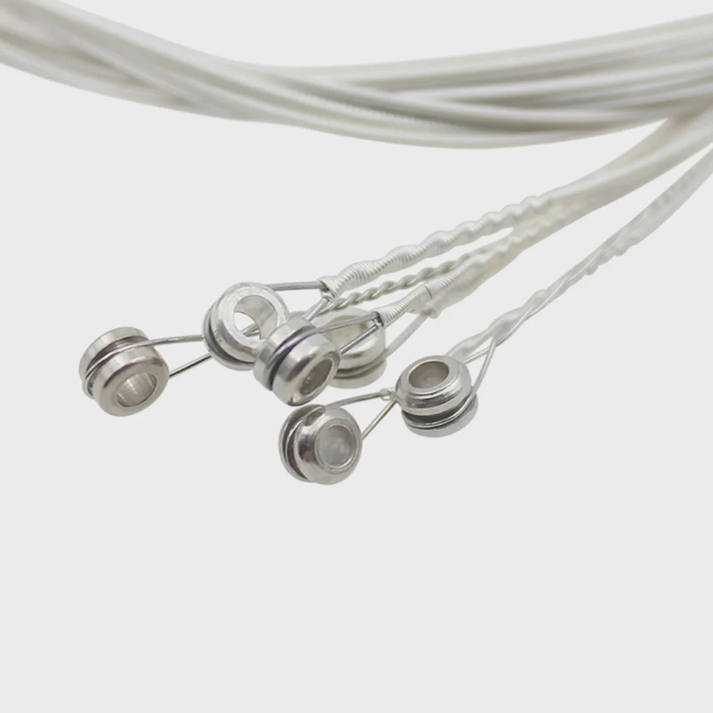

6Pcs Silver-Plated Copper Alloy Folk Guitar Strings High Durability Acoustic Guitar String Replacement Pack Acoustic Strings