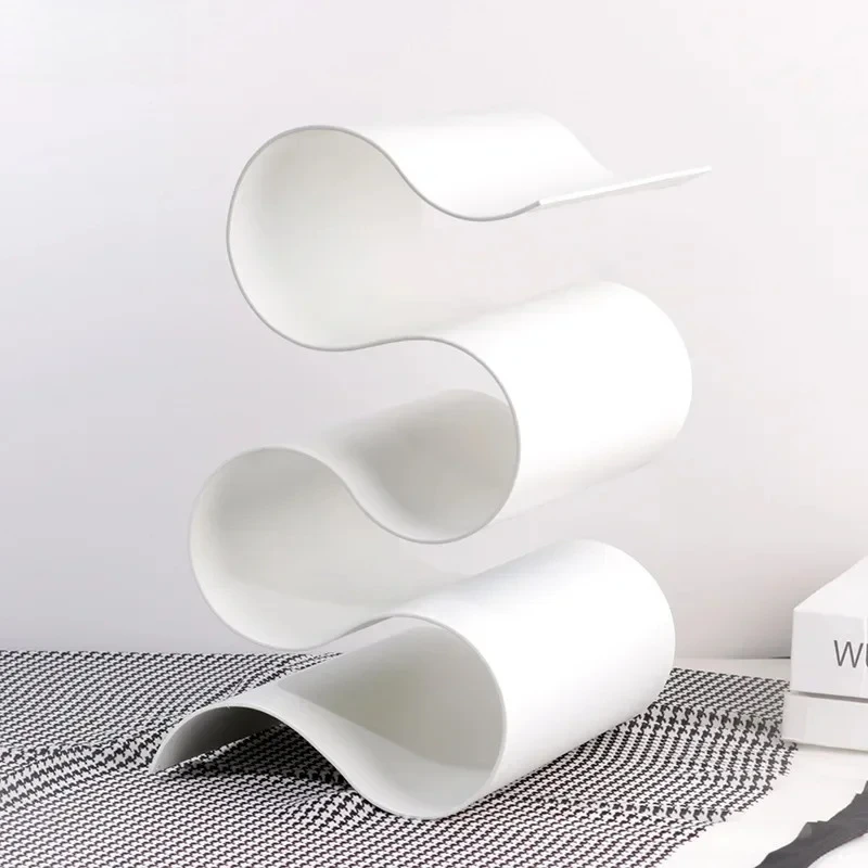Creativity S-Shape Wine Rack Red Wine Beverage Tray Drink Rack Coffee Decoration Home Ribbon Shape Wine Bottle Stand