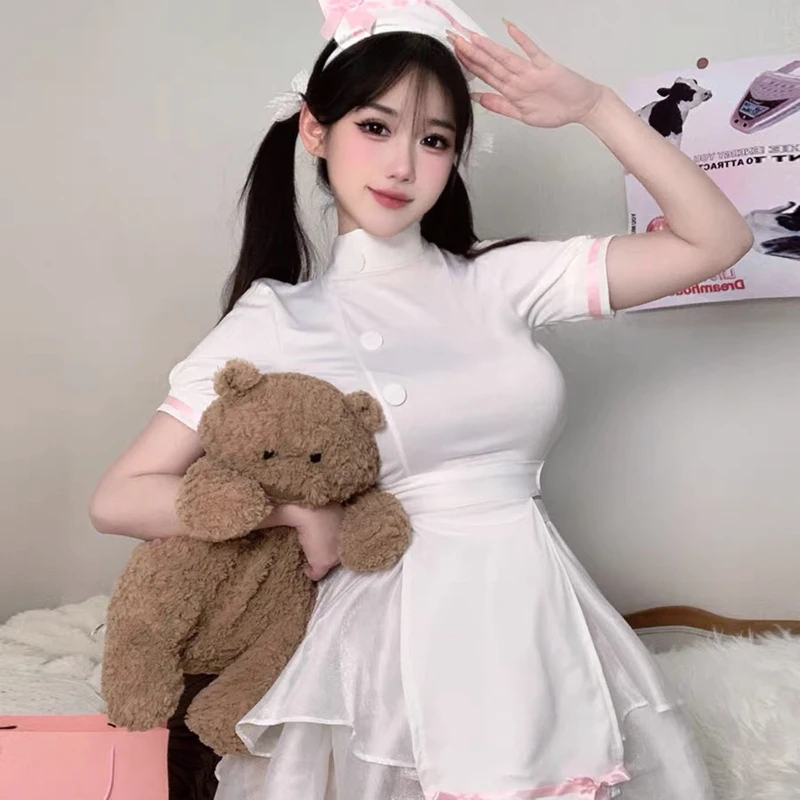 Loween cosplay enfermeira traje adulto roupas femininas role-plang transformação poliéster tradicional traje chinês