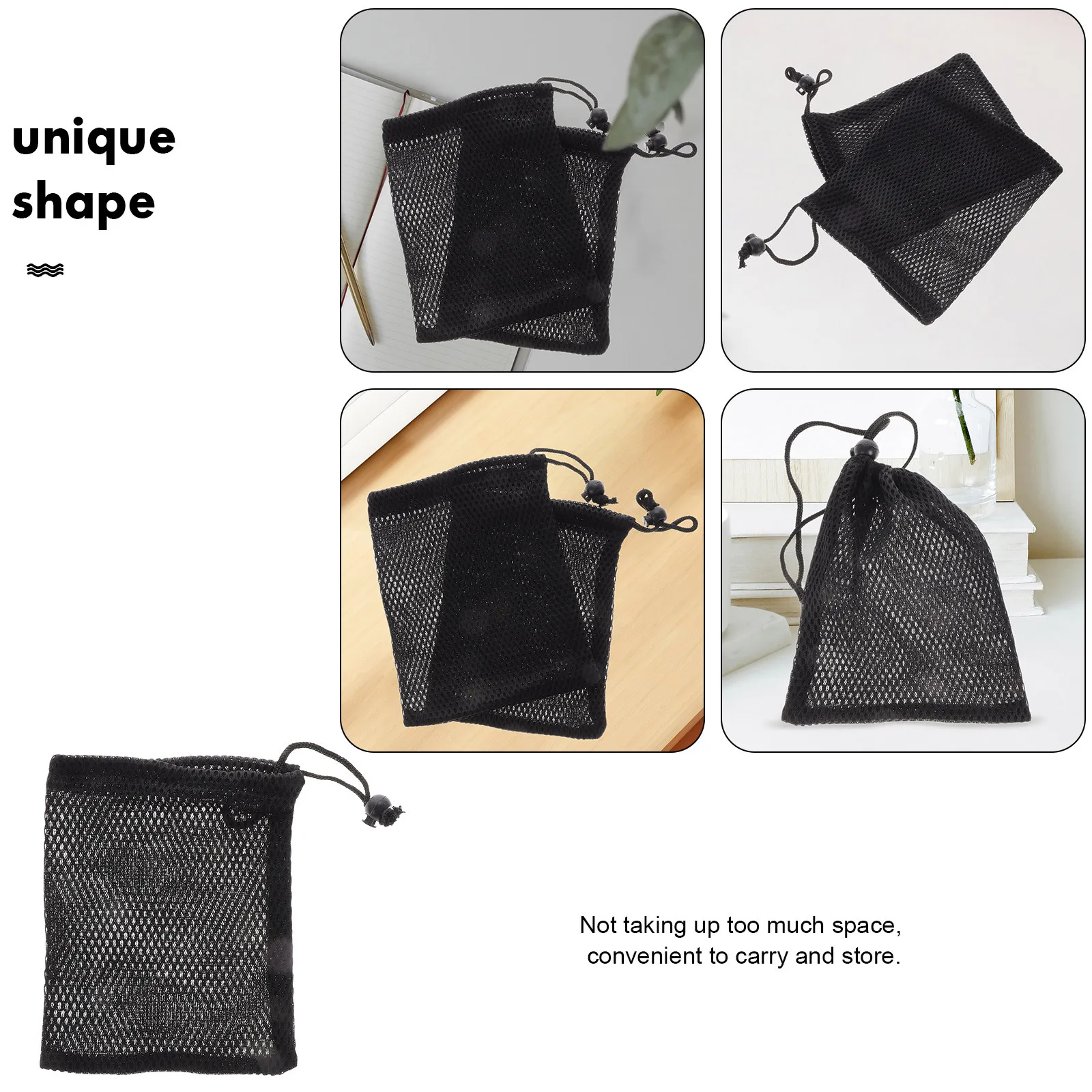 2Pcs Cube Carrying Pouches Lint Nylon Drawstring Bags for Puzzle Storage Multi-Use Small Sundries