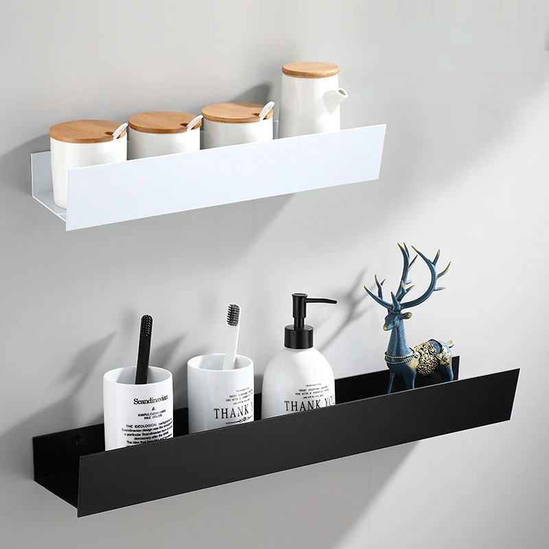 

Bathroom Shelf Organizer Wall Mount Shower Shampoo Cosmetic Shelves Kitchen Storage Rack Holder Bathroom Accessories