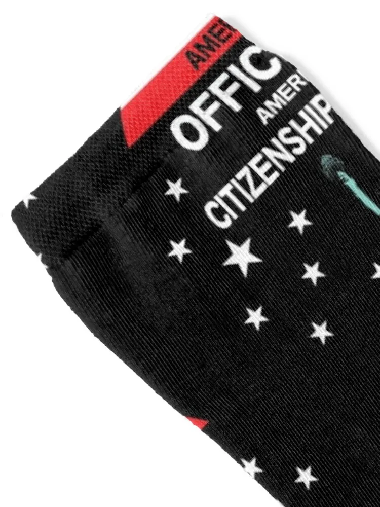 American Citizenship - US Green Card Gifts - Citizenship Parry Gifts - USA Citizenship Socks Stockings retro Mens Socks Women's