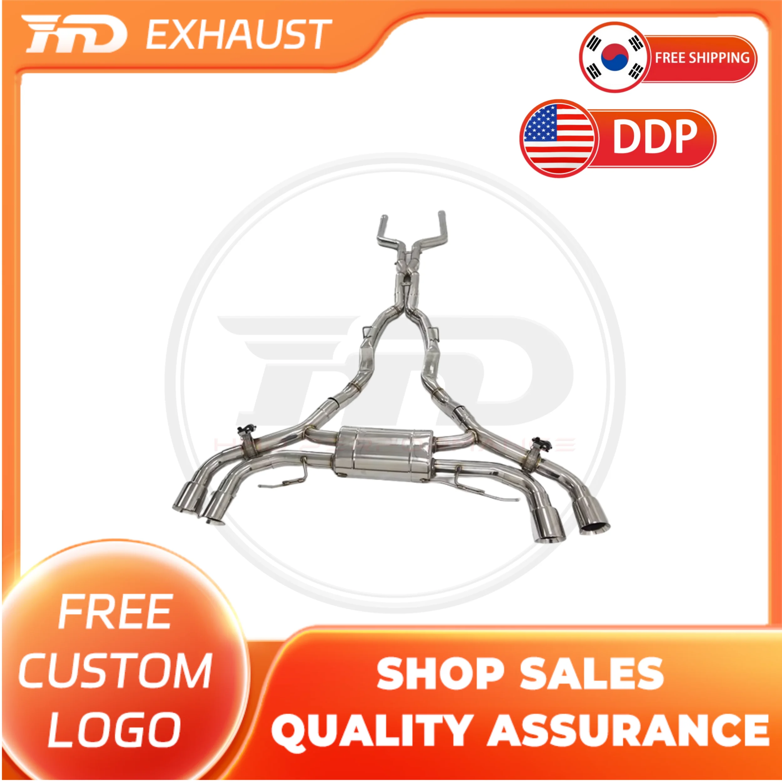 

HMD Exclusive customization Exhaust System Stainless Steel Performance Catback Exhaust for BMW X5M Muffler With Valve and tips