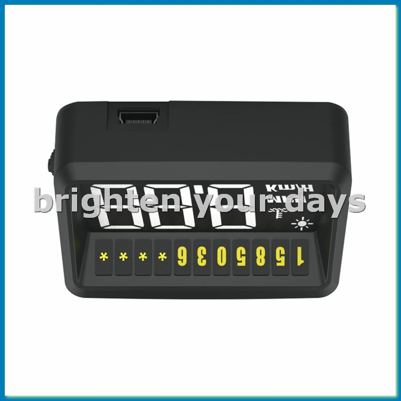 Car Head Up Display HUD Projector Display OBD2 Driving Computer Temperature Digital Car Speedometer Accessories-VVNB