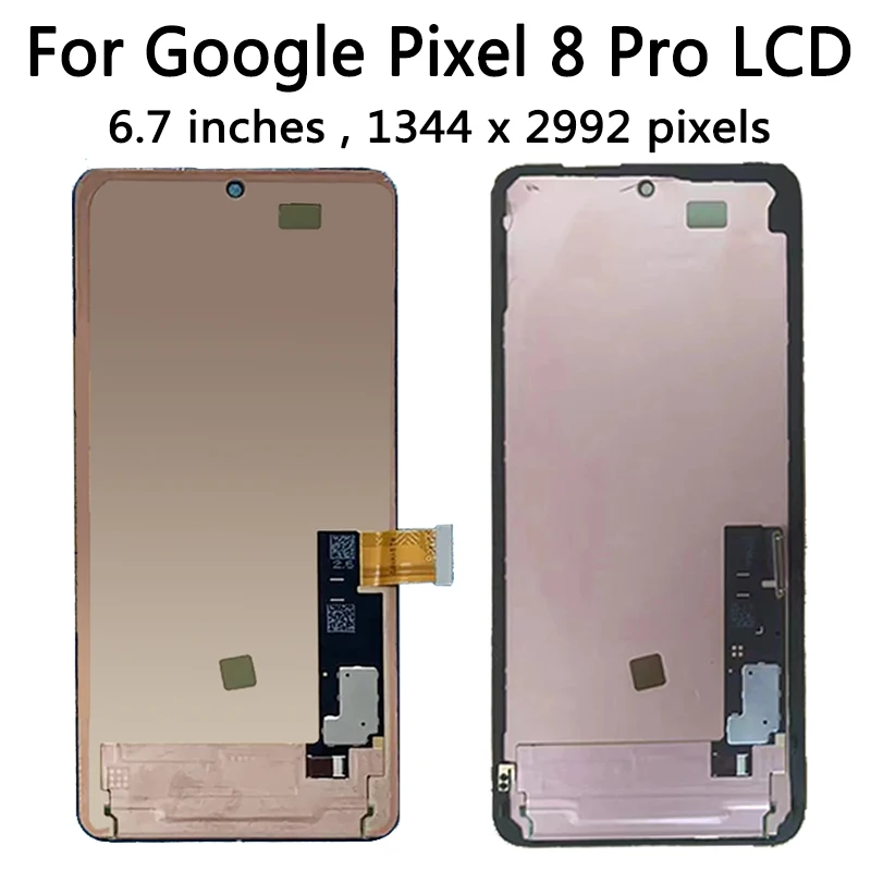 AMOLED New For Google Pixel 8 Pro 8Pro LCD GC3VE G1MNW Display with Touch Panel Digitizer For Google Pixel8 GKWS6 G9BQD Display