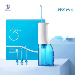 SOOCAS W3 Pro Water Flosser Teeth 4 Type Nozzle Cleaner Oral Irrigator Type-c Rechargeable Cleaner 7 Modes Water Tank Removeable