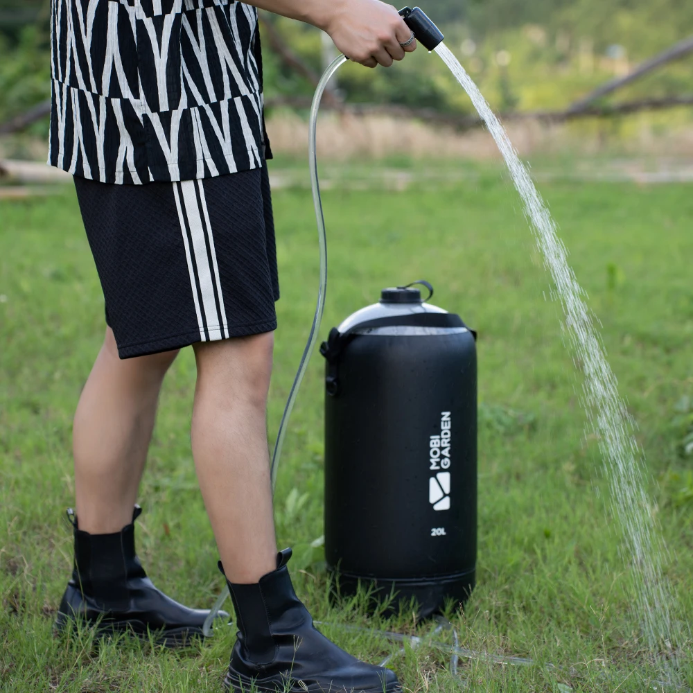 Imagem -02 - Mobi Jardim-bolsa de Chuveiro Portátil com Bomba de Pressão e Mangueira Chuveiro Solar Mochila para Camping