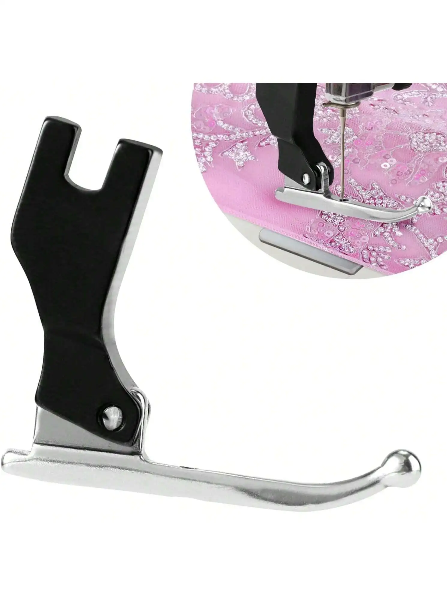 P369 Wedding Dress Presser Foot, Sequin Bead Presser Foot Metal Specialty Sewing Machine Accessories for Juki Brother and Other