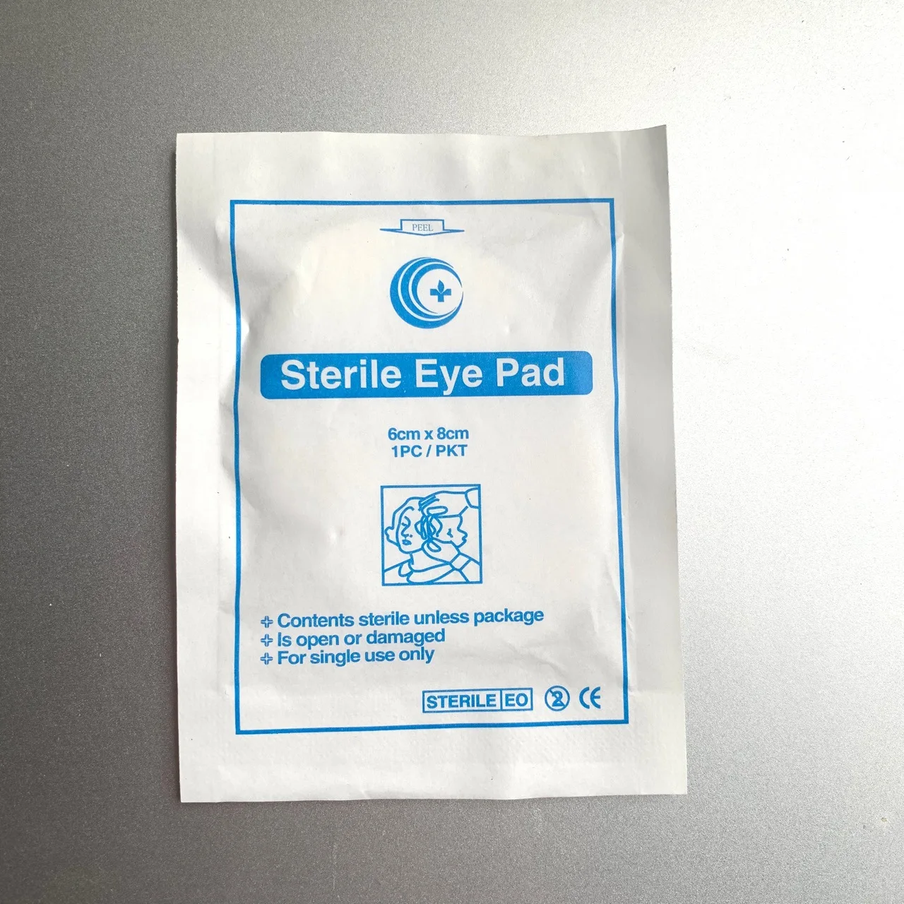 1pc 6×8cm Disposable Spunlace Non-woven Eye Pads Light Blocking Non-stick Eye Patches Single Pack