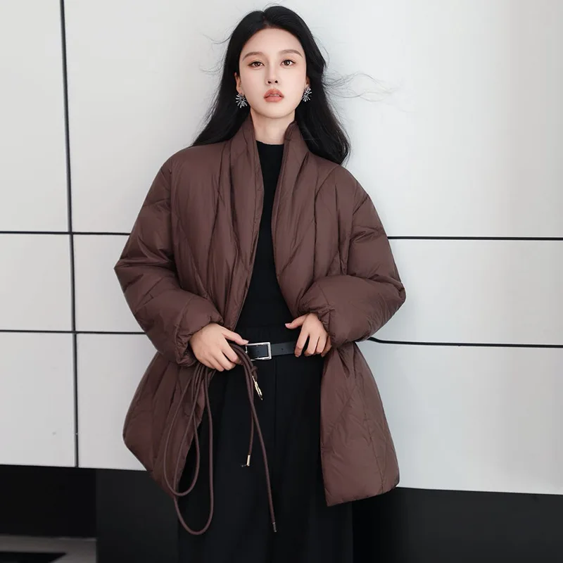 

Women's Fashion High-Quality Snow Parka Waistcoat Down Jacket 90% White Duck Down Jacket for Winter Warmth Coat