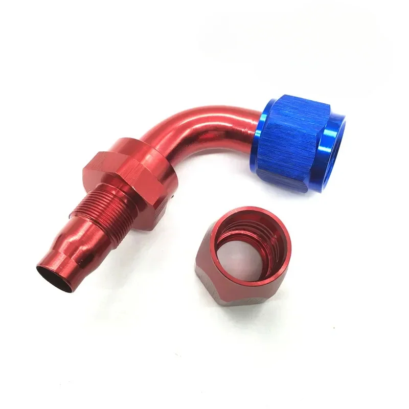 PinXin 1PC AN4-90 AN6-90 AN8-90 AN10-90 Degree Aluminum Oil Cooler Hose Fitting Swivel Hose End Fitting Adapter Oil Fuel Line