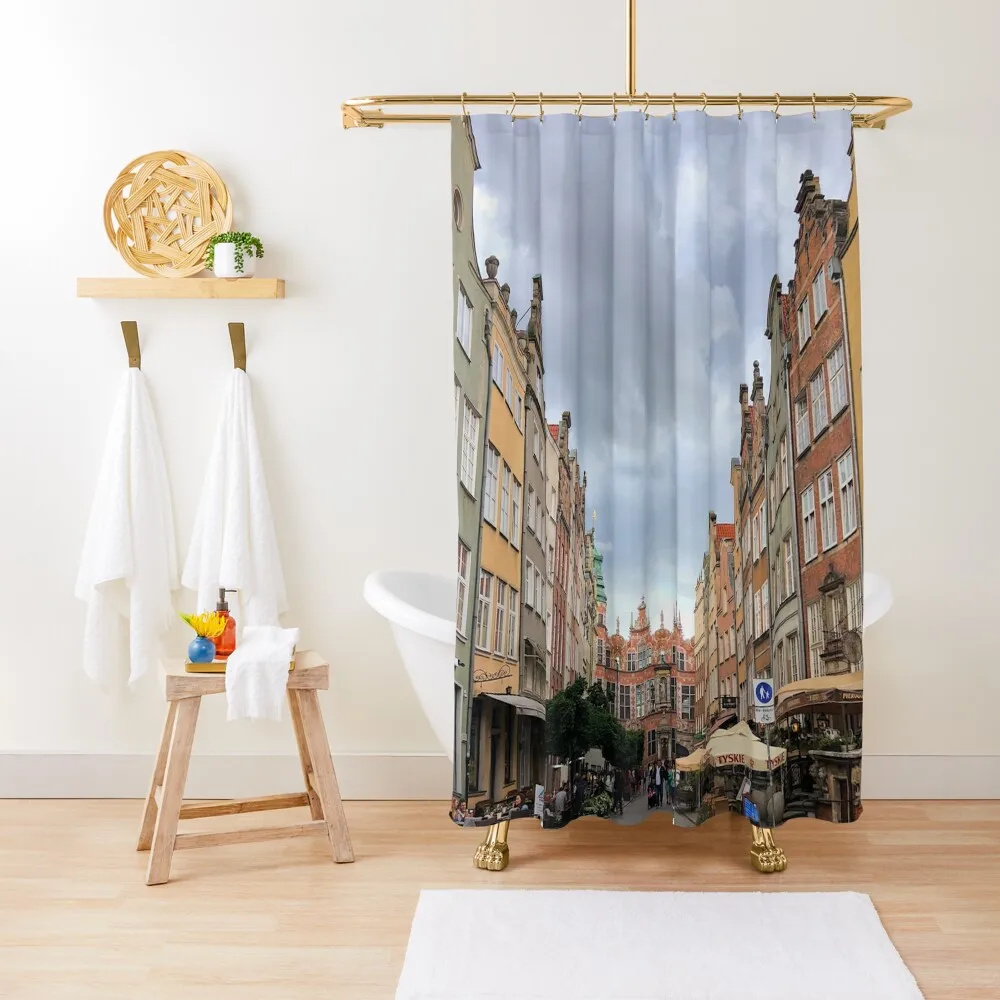 

Colorful City Buildings Shower Curtain Modern Bathroom Accessories Cute Shower Modern Accessory Bathrooms Cover Curtain